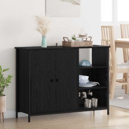 Bufet Stejar Negru 100 x 33 x 75 cm Lemn compozit GartenMobel Dekor