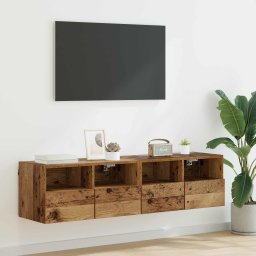Dulapuri pentru TV Pe perete 2 pcs Lemn Vechi 60 x 30 x 30 cm GartenMobel Dekor