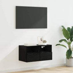 Dulap TV de perete Stejar Negru 60 x 30 x 30 cm Lemn compozit GartenMobel Dekor