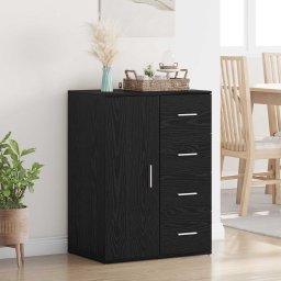 Bufet cu sertar Stejar Negru 59 x 39 x 80 cm Lemn compozit GartenMobel Dekor