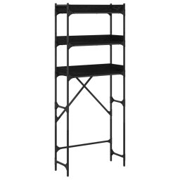 Raft pentru masina de spalat cu raft Negru 0ak 67 x 25 x 163 cm GartenMobel Dekor