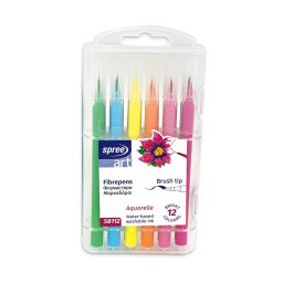 Set 12 culori carioca PAINT BRUSH, cutie plastic