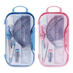 Trusa geometrie 7 piese, cutie plastic