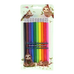 Set 10 creioane colorate mecanice Strigo cu mina grafit de 2.6 mm