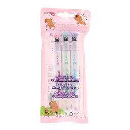 Set Strigo 3 evidentiatoare 2 in 1 cu stampila pe rola, seria Capybara