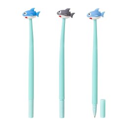 Pix din silicon cu gel Strigo Baby Shark, mina 0.5 mm albastra
