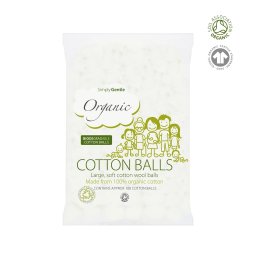Bile de vata din bumbac organic, Simply Gentle Organic,100 buc