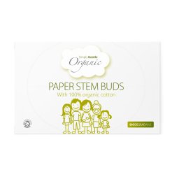 Betisoare urechi din bumbac organic, Simply Gentle Organic, 200 buc