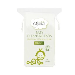 Dischete rectangulare de curatare din bumbac organic, Simply Gentle Organic, 60 buc