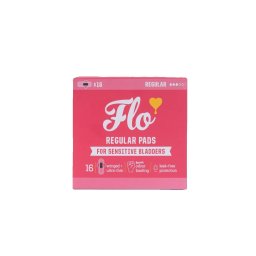 Absorbante normale cu aripioare, cu carbune activ pentru incontinenta urinara, 3 pic, Flo, 16 buc