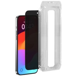 Folie Sticla Van Series Full Privacy iPhone 15, cu kit montare Negru
