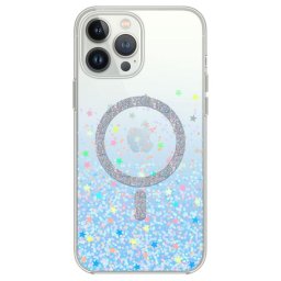 Husa Devia Husa Shiny Series Original Design Magnetic iPhone 15 Pro Max Transparent / Albastru