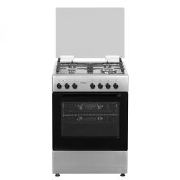 Aragaz SM662AENS1 INOX, 4 arzatoare, 1 WOK, Aprindere electrica, 7 functii, Inox