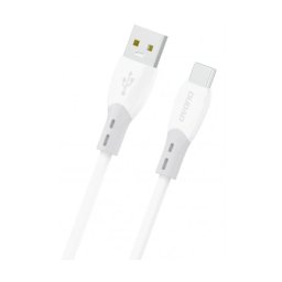 Cablu de date si incarcare DUDAO L25ST, USB-A - USB-C, 100W, 1m, Alb