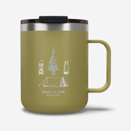 Cană izotermă 900 0,35L din inox, pentru camping, drumeții/trekking - Kaki