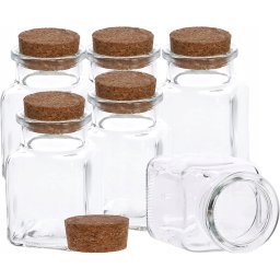 Dop de sticlă pentru borcane de condimente de 55 ml - 6 buc.