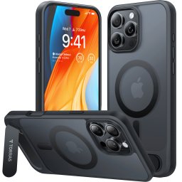 Husa silicon iPhone 16 Pro Torras - Pstand MagSafe Black