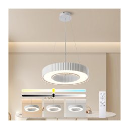 Brilagi - Lustră LED dimabilă LUMIX, 48 W, 230 V, 3000–6000 K, alb, Ø 50 cm + telecomandă