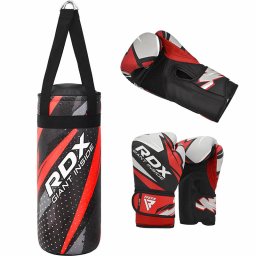 Sac de Box Copii RDX Maya Hide 2ft/60cm cu Mănuși Roșu - Rosu
