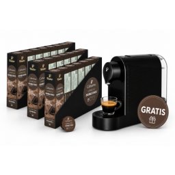 Pachet 24 cutii capsule Tchibo Cafissimo Espresso Double Choc si espressor Tchibo Pure Plus cadou