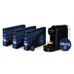 Pachet 24 cutii capsule Tchibo Cafissimo Coffee Intense Aroma si espressor Tchibo Pure Plus cadou