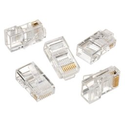 MUFA RJ-45 GEMBIRD pt. cablu UTP, Cat5e, RJ-45 (T), plastic, 100 buc, "LC-8P8C-001/100