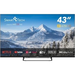 Televizor SmartTech LED 43UW02V, 108 cm, Smart WebOS, 4K Ultra HD, Clasa F
