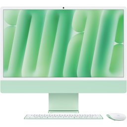 Sistem Desktop PC iMac 24" (2024) cu procesor Apple M4, 8 nuclee CPU and 8 nuclee GPU, 24", Retina 4.5K, 16GB, 256GB SSD, Verde