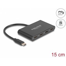 HUB USB 3.2 Gen1 type C la 3 x USB type C + PD 100W, Delock 64174