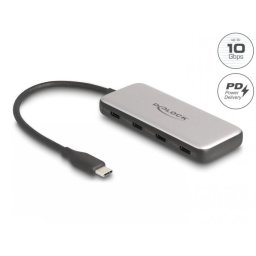 HUB USB type C 3.2 Gen2 la 4 x USB type C + PD 85W, Delock 64261