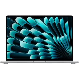 Laptop Apple MacBook Air, 15.3 inch, Liquid Retina, Apple M4 chip (10-core CPU), 16GB, 256GB SSD, Apple M4 10-core GPU, macOS, Argintiu (INT Keyboard)