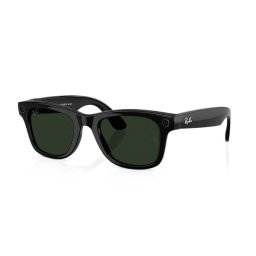 Ochelari Smart RayBan Meta Wayfarer Gen 2 RW4012 601/1M 53-22, Wi-Fi 6, Bluetooth, Aparat foto cu filmare, Asistent vocal, 32GB Flash, Lentile cu Tranzitie Transparent/Verde, Negru