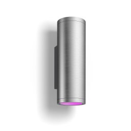 Aplica LED RGB pentru exterior Philips Appear HUE, 8W (49W), 1200 lm, lumina alba si colorta, IP44, 24 cm, clasa energetica G, Inox