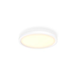 Panou LED inteligent rotund Philips Hue Aurelle, marime S, 21W, reglare de la alb cald la alb rece, Bluetooth, Alb
