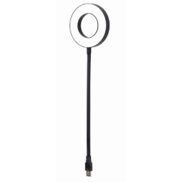 Lampa LED circulara Gembird NL-LEDRING-01, 3W, USB, Lungime cablu 0.3 m, Negru