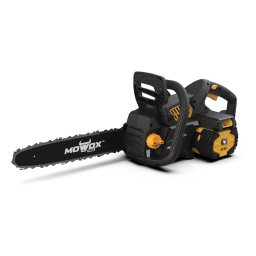 Ferastrau cu lant portabil cu baterie MoWoxPRO ECS 4062 Li 62V seria Excel cu sistem de tensionare a lantului fara unelte, fara baterie si incarcator, Negru-Galben