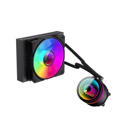 Cooler Procesor Gamemax ICEBURG 120, Compatibil Intel / AMD, Racire lichid, Iluminare ARGB, Display, Negru