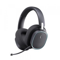 Casti Gaming Baseus AeQur GH02, iluminare RGB, Bluetooth, Wireless 2.4Ghz, Wired, Negru