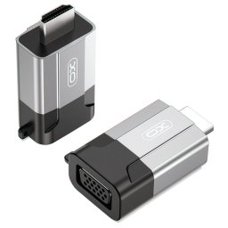 Adaptor Video XO Design GB014, HDMI - VGA, rezolutii HD de pana la 1080p, Gri