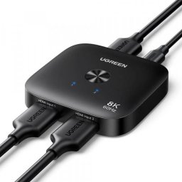 Switch Video HDMI UGREEN 65877, USB-C, 5V/1A, 2 X HDMI IN, 1 X HDMI OUT, Negru