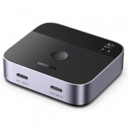 Switch Video USB-C UGREEN AW502 (55451), Rezolutie maxima 4K la 60Hz, Gri