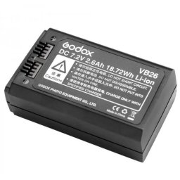 Acumulator Li-Ion Godox VB26 pentru blitz V1, Negru