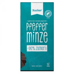Xucker Ciocolată neagră vegană cu mentă 10 x 80 g