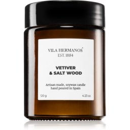 Vila Hermanos Apothecary Vetiver & Salt Wood lumânare parfumată 120 g