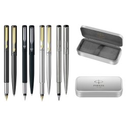 Set cadou stilou + pix + caseta metalica Parker Vector