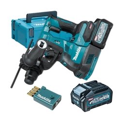 Makita - HR002GM201 XGT - Rotopercutor SDS-Plus cu 2 acumulatori, Li-Ion, 40 V, 4 Ah, 2.8 J, valiza speciala, accesorii