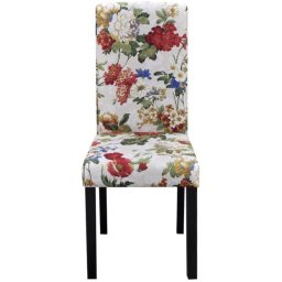 Scaune de bucătărie din lemn cu design floral, 6 buc.
