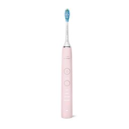 electrica sonica Sonicare DiamondClean 62000 miscari/minut 4 moduri de curatare 3 intensitati conectivitate la aplicatie senzor presiune functie BrushSync 1 cap de periere toc de transport pahar de incarcare Roz