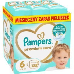 Pampers Pieluchy Premium Care 6, 13-18 kg, 128 szt.