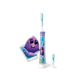 electrica pentru copii Sonicare 2 moduri de periaj 2 niveluri de intensitate 62.000 miscari/minut contine 2 capete de periere: pentru 3 si 7 ani 8 stikere conectare aplicatie Philips Sonicare for Kids Mov